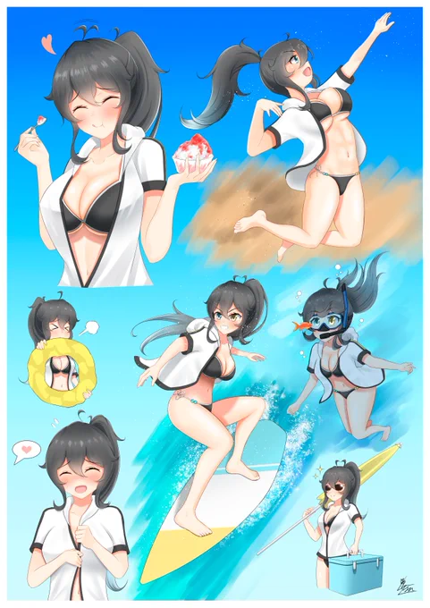 #気温が高いので気が早いが水着絵が見たい風呼ちゃん詰め合わせ 