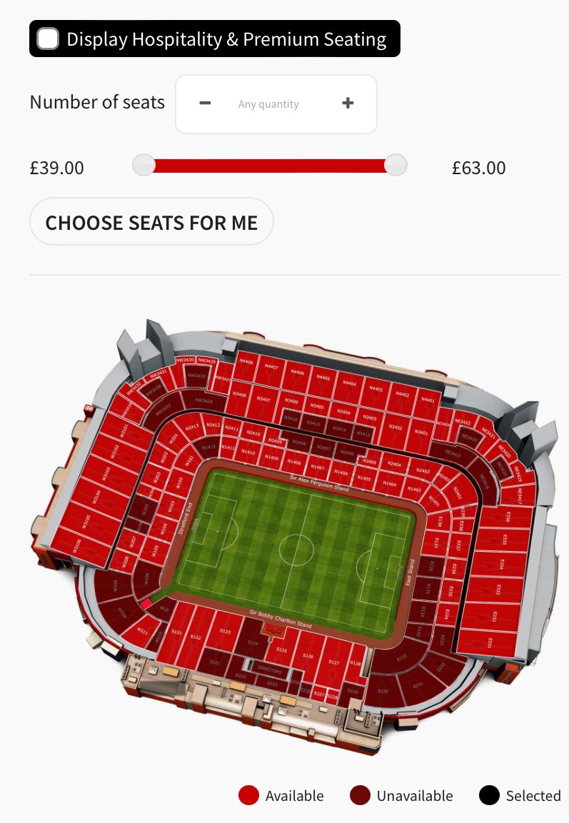 Sheffield United at home next week in high demand then 😂 this will all be season ticket holders listing their seats. INEOS will have noticed.
