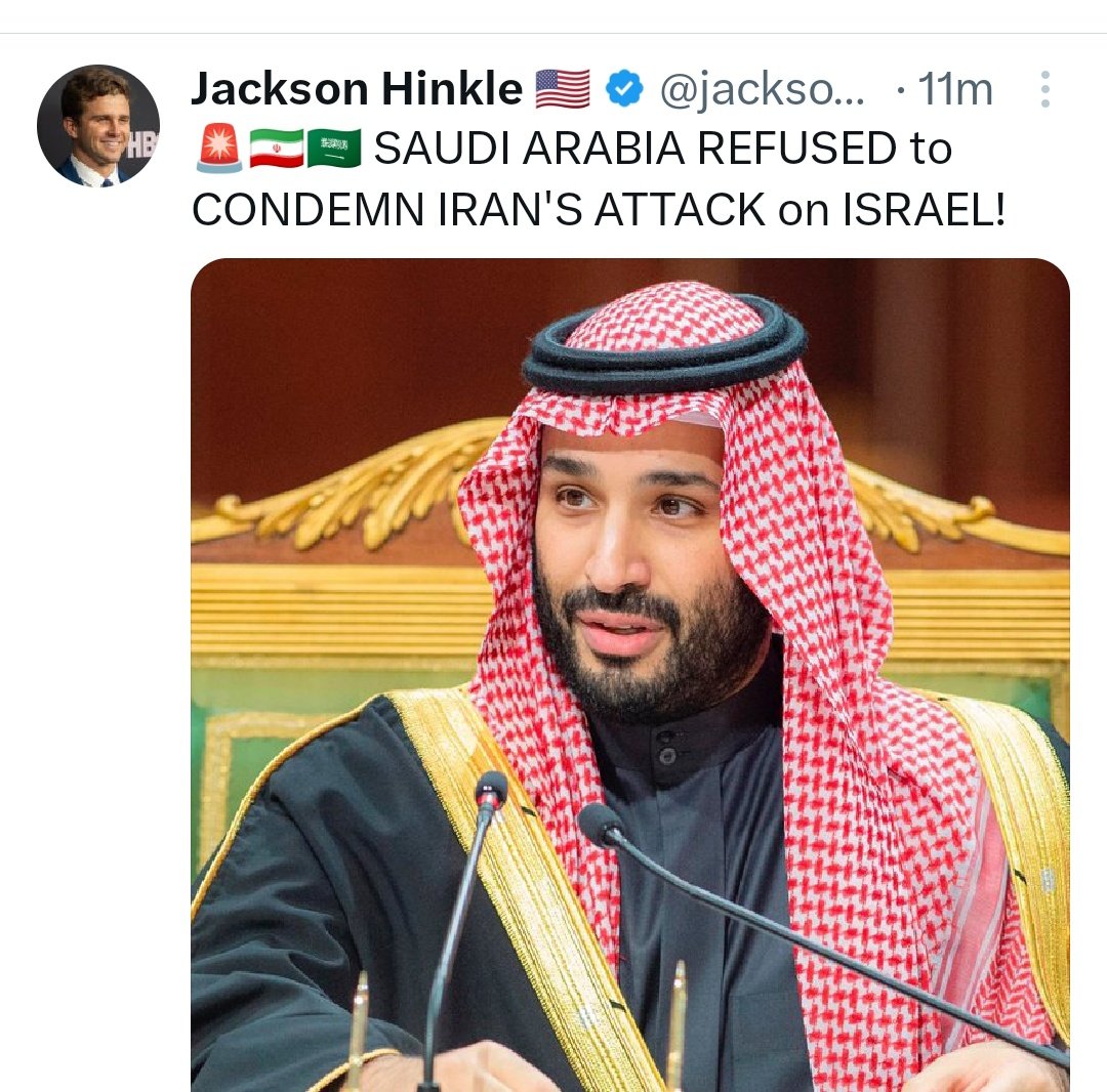 Breaking News:-Saudi Arabia refused to condemn Iran Attack on Israel. #WorldWar3 #WorldWarIII #Israel #Iran #Iranians #Iranian #IranAttackIsrael #IsraeliTerrorists