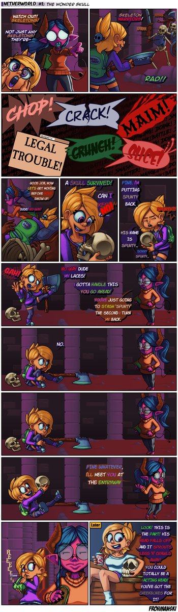 Frohmanski's tweet photo. Catching up on my uploads since October! 
Another little comic I did for fun and my continued attempts at figuring out things. Enjoy! https://t.co/cH9JHm0YzB