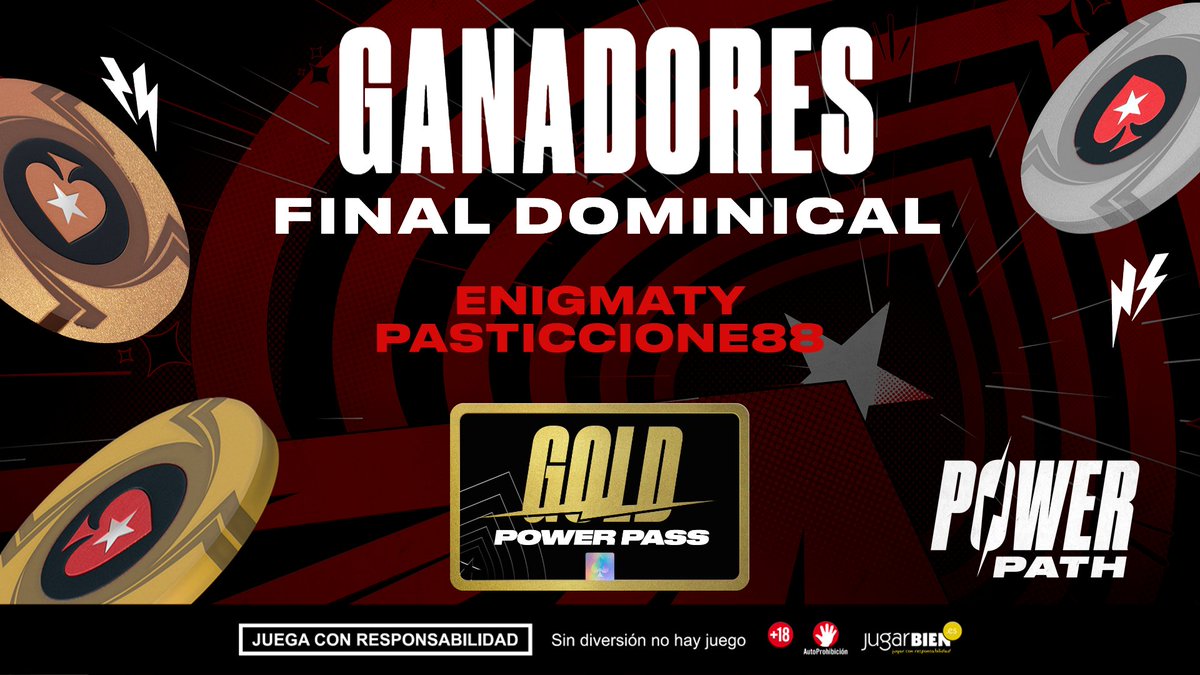 PokerStarsSpain's tweet photo. ¡Mucho valor en la final semanal del #PowerPath! 😳

Solo participaron 291 jugadores y 88 volvieron a ser los premiados con #PowerPass. Los ganadores del #GoldPowerPass volvieron a ser un 🇪🇸 y un 🇦🇷.

Además, "Rober El Von", "ketaaazo" y JESUSr1511" ganaron #SilverPowerPass. https://t.co/nLviAqw0NK