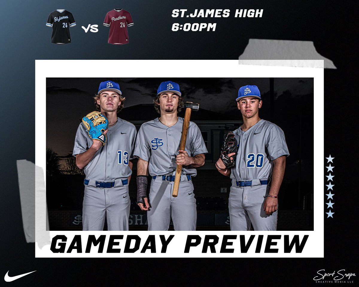 Tonight is KIDS NIGHT at the Shark Park!!

Will be fun filled game with Snow Cones, Bouncy House, STJ Bracelets &amp; tattoos 

🆚 <a href="/ForestBaseball/">Carolina Forest Panther Baseball</a>
⏰ 6:00pm First Pitch 
⚾️ Uniform’s All Black 
🦈 Pitcher Maxwell Albanese 
☀️77 degrees
🎟️ Info in Bio

<a href="/rcentracchio/">robbie centracchio</a> <a href="/St_James_Sharks/">St James Sharks Athletics</a>