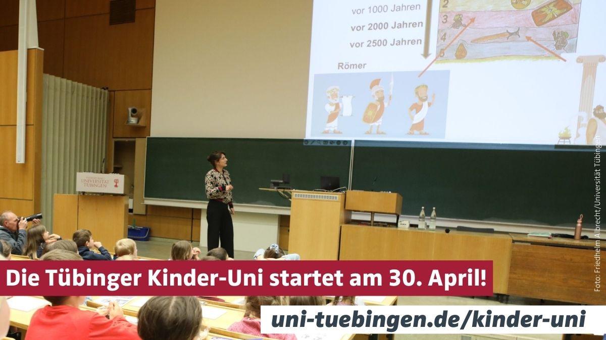 Warum sehen Fledermäuse mit den Ohren? Warum gibt es so viele verschiedene Berufe? Um diese und weitere Themen geht es bei der Tübinger #KinderUni ab 30. April! Programm und weitere Infos: 👉 uni-tuebingen.de/kinder-uni