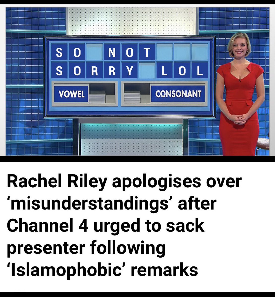 Riley’s non apology: “I am sorry if this message was misunderstood, that was not my intention”. It was absolutely her intention.