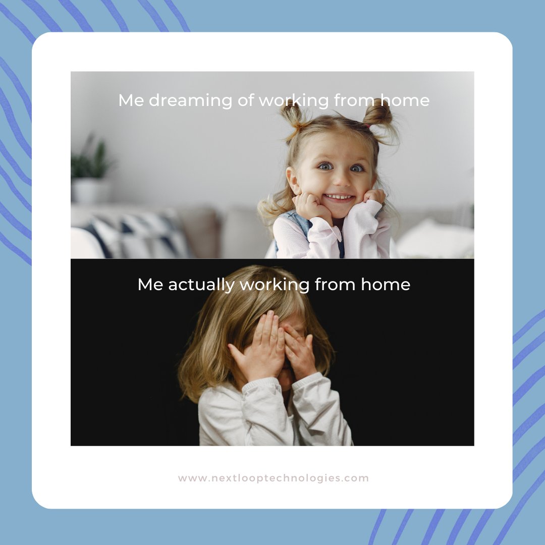 'Work from home, Turning your living space into a 24/7 office.'

#codingmeme #codingmemes #softwareengineer #developers #developersmeme #programminghumor #nextlooptechnologies #memes #workmemes #funnymemes #softwareengineers #humorous #trending
