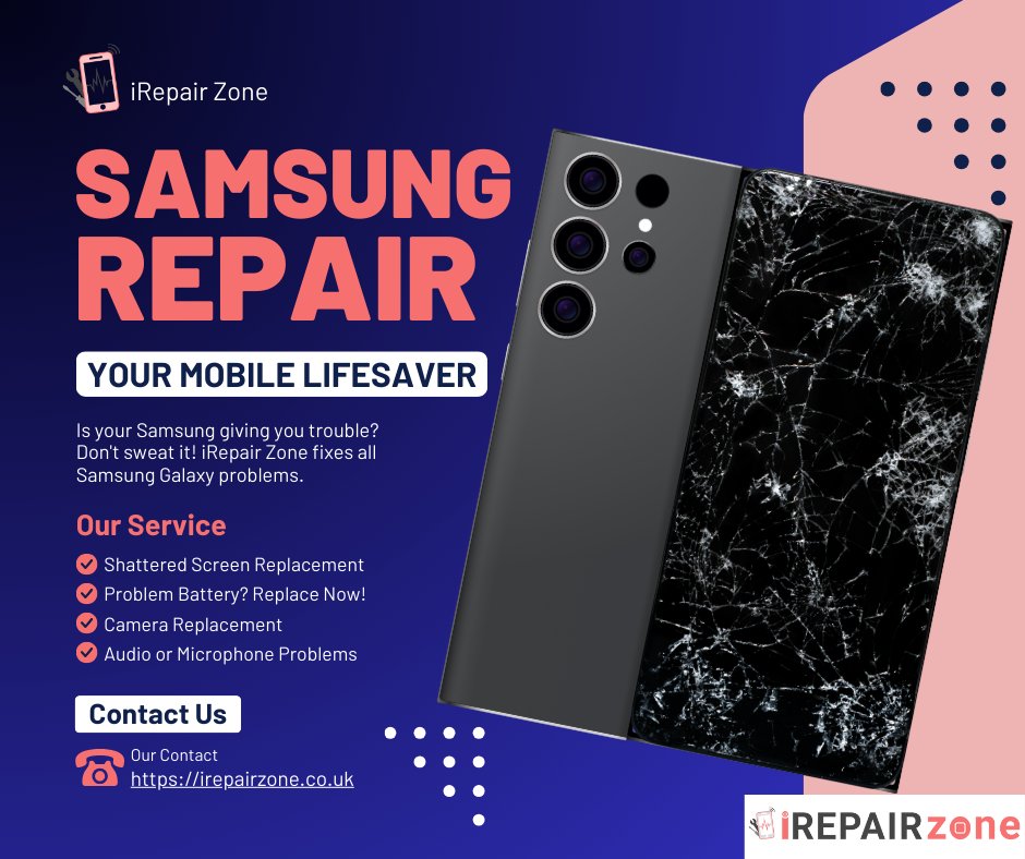 Cracked screen? Battery blues? Say goodbye to gadget grief! 
irepairzone.co.uk/devices-catago…

#s24 #s23ultra #s23ultra #iphone 
#samsungrepair #irepairzone #kingston #putney #london #samsunggalaxy #samsungrepair #samsungrepairs #samsungrepairlondon #londonrepair #Samsung