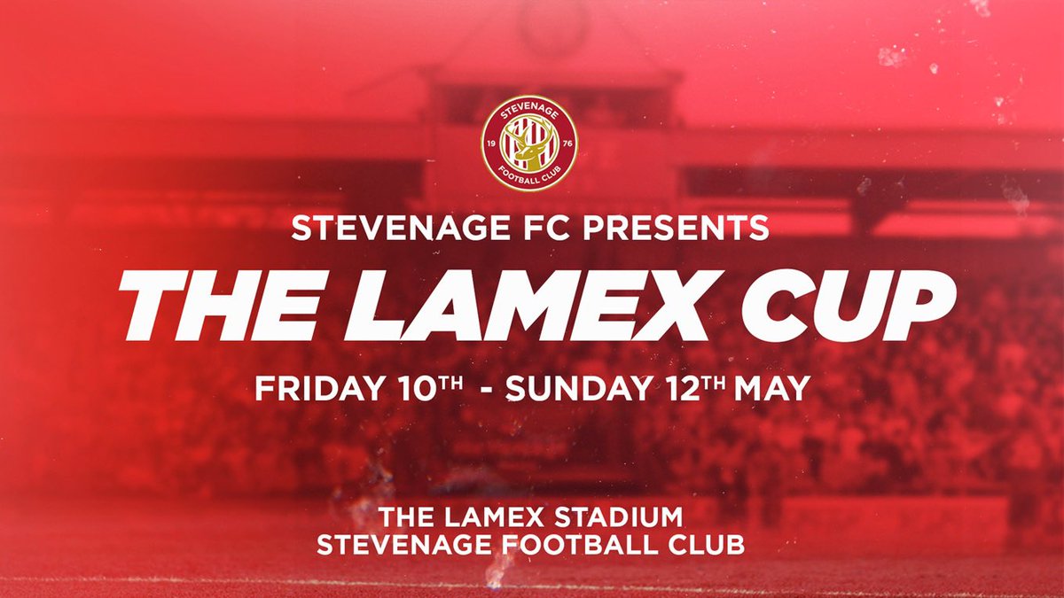 🏆 The Lamex Cup🏆 Very limited spaces remain 13s - SOLD OUT 12s - 5 Spaces 11s - SOLD OUT 10s - SOLD OUT 9s - 2 Spaces 8s - 1 Space 7s - SOLD OUT Sign up to avoid disappointment 👇🏼👇🏼👇🏼 venuetoolbox.com/stevenagefc/AS…