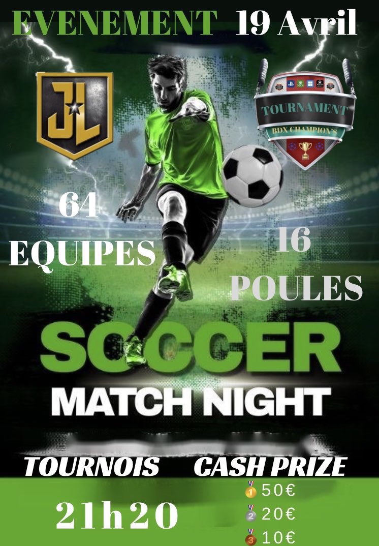 🌟🚀 𝑬́𝒗𝒆̀𝒏𝒆𝒎𝒆𝒏𝒕 𝒅𝘦 𝘤𝘦 𝘝𝘌𝘕𝘋𝘙𝘌𝘋𝘐 💥

𝑻𝑶𝑼𝑹𝑵𝑶𝑰𝑺 𝑪𝑨𝑺𝑯 𝑷𝑹𝑰𝒁𝑬  

𝑬𝒏𝒕𝒓𝒆́𝒆 𝑮𝒓𝒂𝒕𝒖𝒊𝒕𝒆 💵 

-1️⃣ 🥇50€
-2️⃣ 🥈30€
-3️⃣ 🥉10€

64 𝑬́𝒒𝒖𝒊𝒑𝒆𝒔 , 16 𝑷𝒐𝒖𝒍𝒆𝒔 ,1 𝒔𝒆𝒖𝒍 𝑽𝑨𝑰𝑵𝑸𝑼𝑬𝑼𝑹 🏆

🏷️ discord.gg/tbhz8TWn

RT APPRECIER