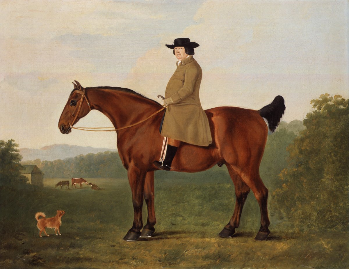 Our #PortraitOfTheDay is a rather charming depiction of a man and his horse.

The sitter in question is Robert Bakewell, who was a stockbreeder from the 18th century.

🎨 by John Boultbee, circa 1788-1790 © National Portrait Gallery, London