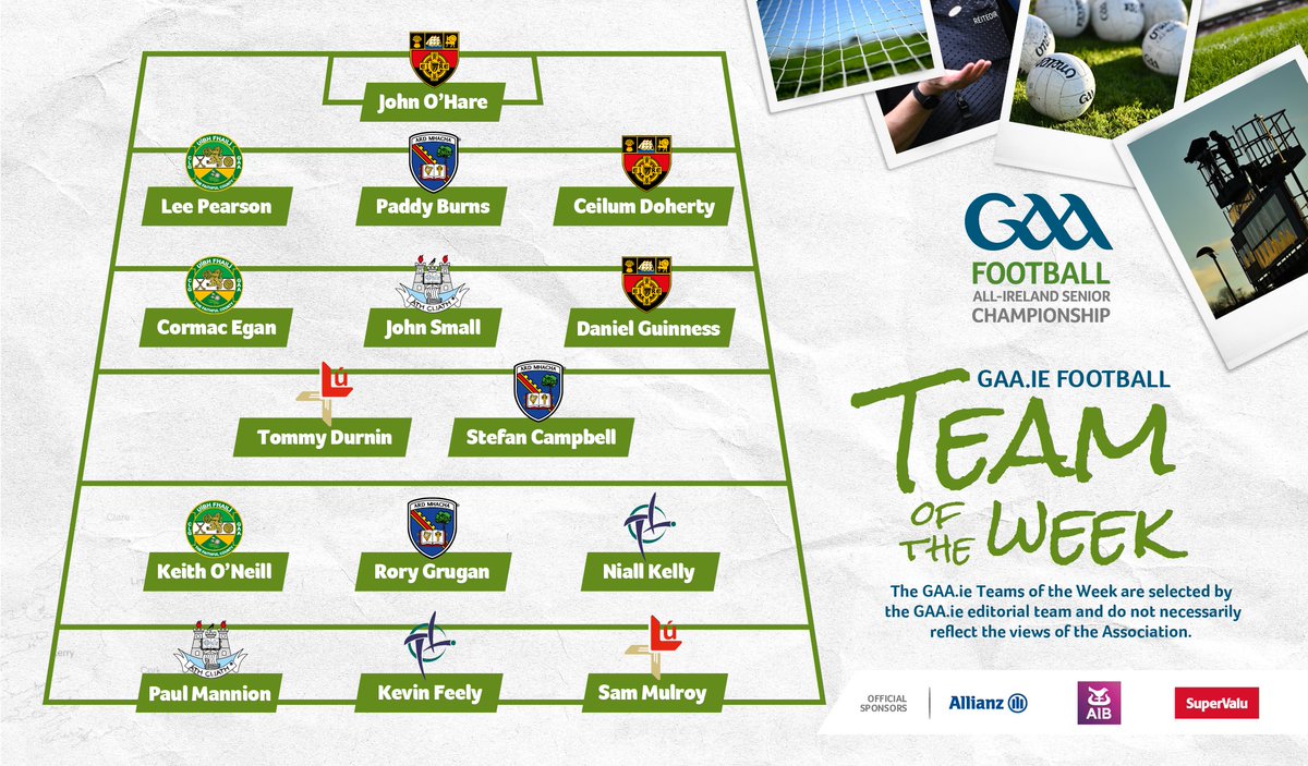 Check out this week's GAA.ie Football Team of the Week! Disagree with our selection? Let us know what you think below.