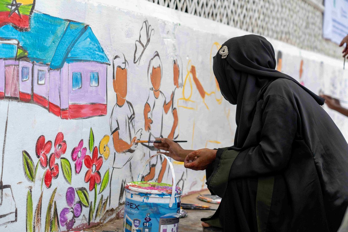 'Art is not what you see, but what you make others see.' - Edgar Degas 🎨 In the world’s largest @Refugees camp, Rohingya artists are continuously telling their stories through art. Art blooms even in adversity—connecting hearts, healing souls, and painting a brighter world🌟