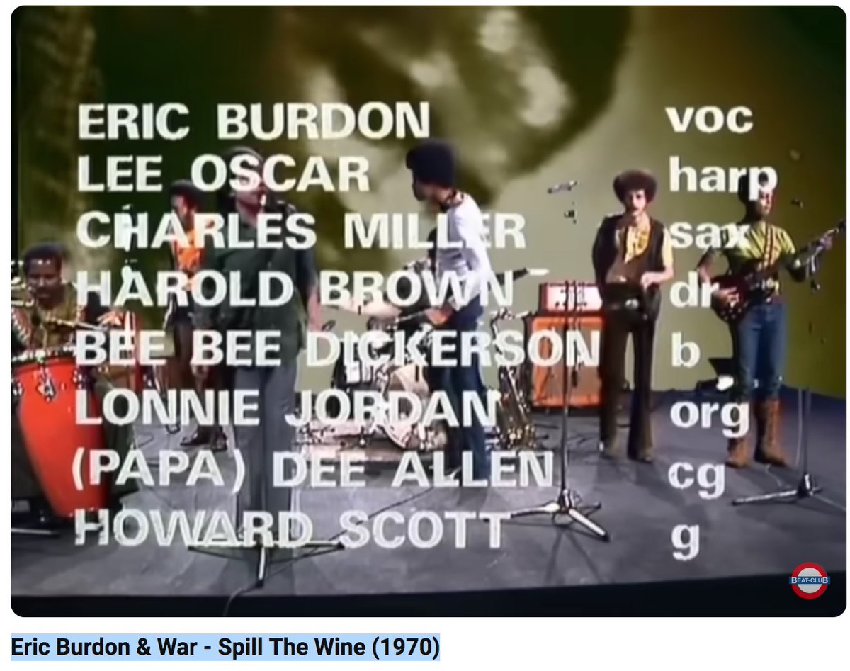 ＃EricBurdon & ＃War - Spill The Wine (1970)
youtu.be/4-Xs7NK-7B8
