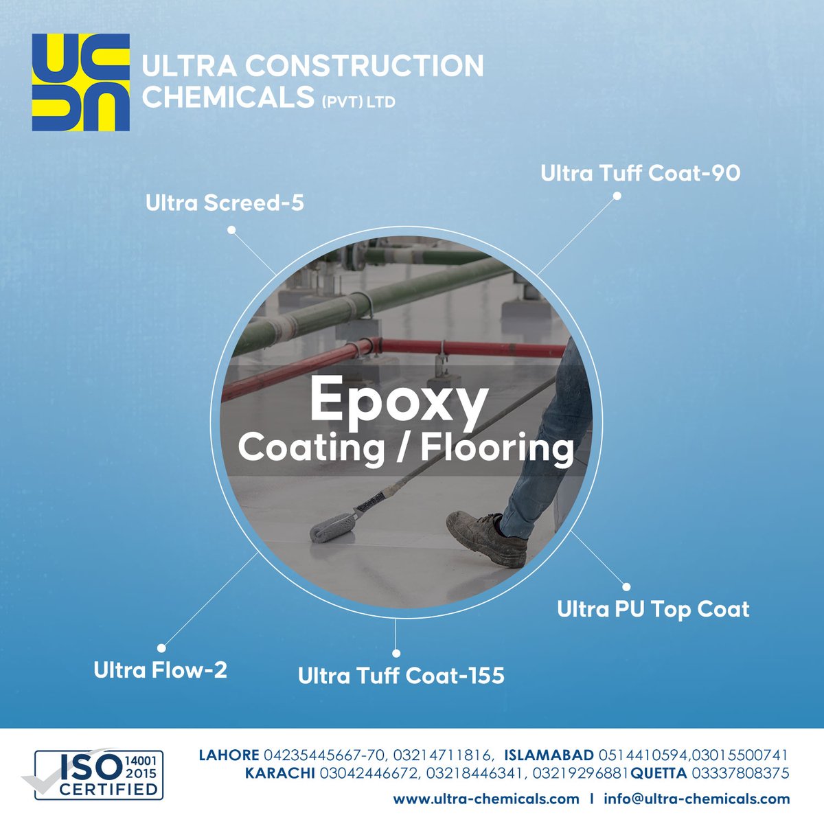 Ultra Construction Chemicals introduces its premium Epoxy Coating solutions in Pakistan, setting a new standard for durability.
☎️ : 04235445668
📱 : 03214711816
🌐 : ultra-chemicals.com
#ConstructionChemicals #EpoxyCoating #ConstructionPakistan #Durability #ProtectiveCoating