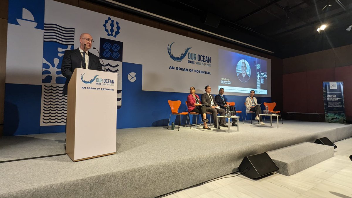 Happening now at #OurOcean2024: we are jointly hosting a side event with the Government of Greece 🇬🇷 and the Athanasios C. Laskaridis Charitable Foundation. Our CEO @darkbluebloke joins key speakers to unpack how technology and open data can deliver ocean action. More to follow!