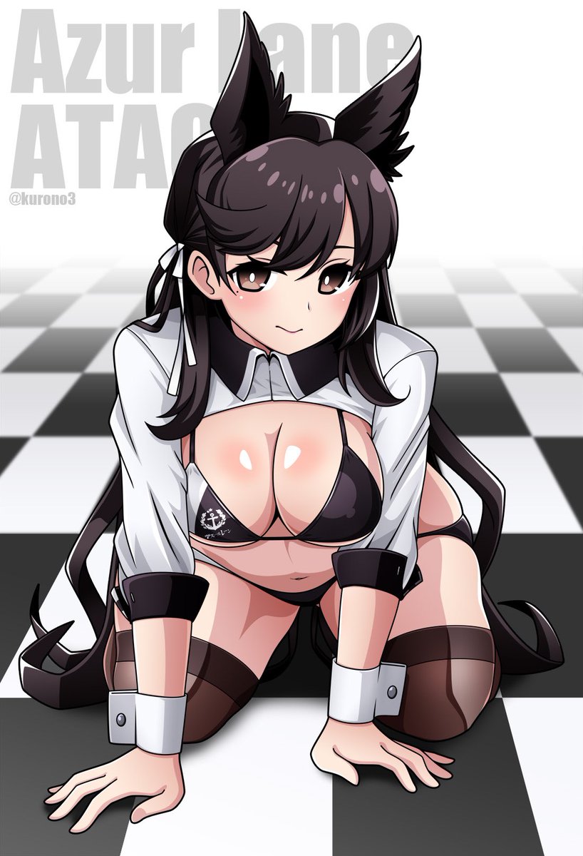 愛宕(アズールレーン) ,凄艶のマックススピード 「#気温が高いので気が早いが水着絵が見たい 」|玄乃エミーのイラスト