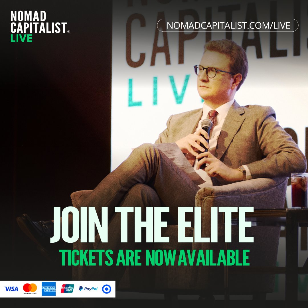 Nomad Capitalist Live 2024 is Here 🎉 After last year’s sold-out success, we're thrilled to announce an even bigger 'encore' event coming your way this September 2024 👇 Nomad Capitalist Live isn't just a conference—it's your exclusive pass to our strategy and research playbook,…