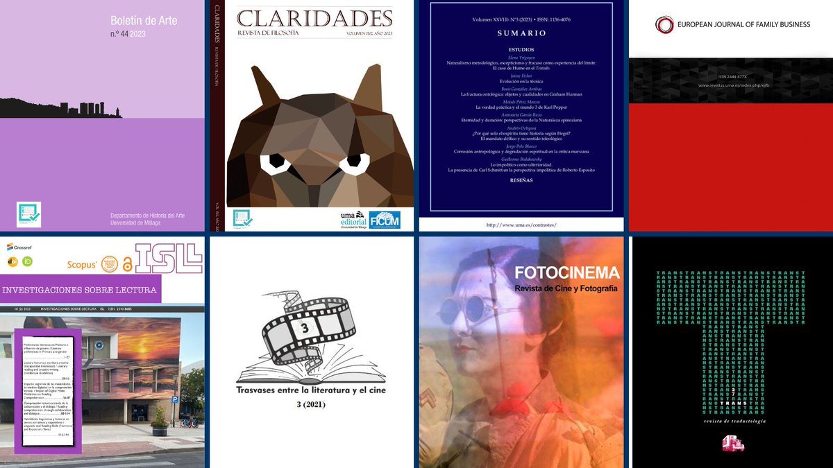 🆕 'Boletín de Arte' e 'Investigaciones Sobre Lectura', indexadas en el primer cuartil del índice SJR. ¡Enhorabuena! 🥳👏

Un total de ocho publicaciones editadas en <a href="/InfoUMA/">Universidad de Málaga</a> se incluyen en este ranking elaborado con datos de Scopus. Descúbrelas aquí 👇
umaeditorial.uma.es/noticia/dos-re…