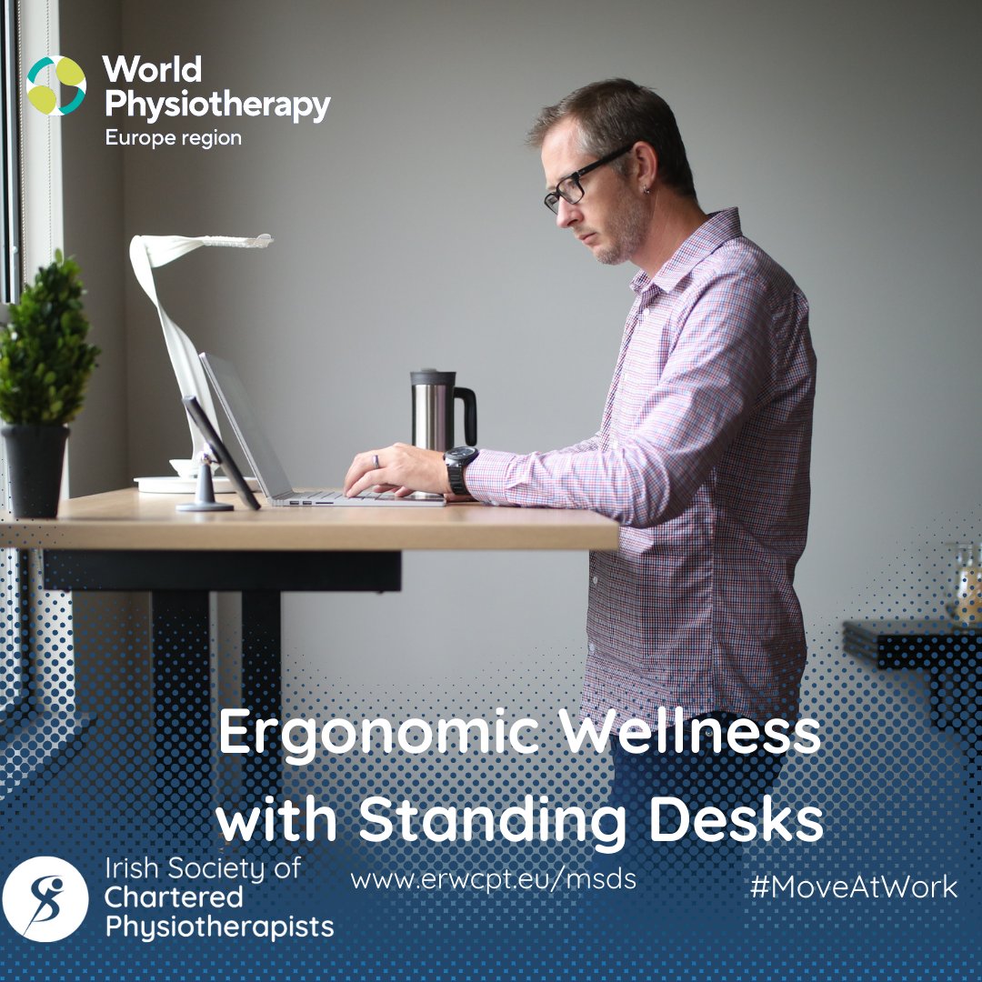 Desk based? Why not use a standing desk for part of your day? Standing improves blood flow, so why not take a break from sitting. Check out more at erwcpt.eu/msds