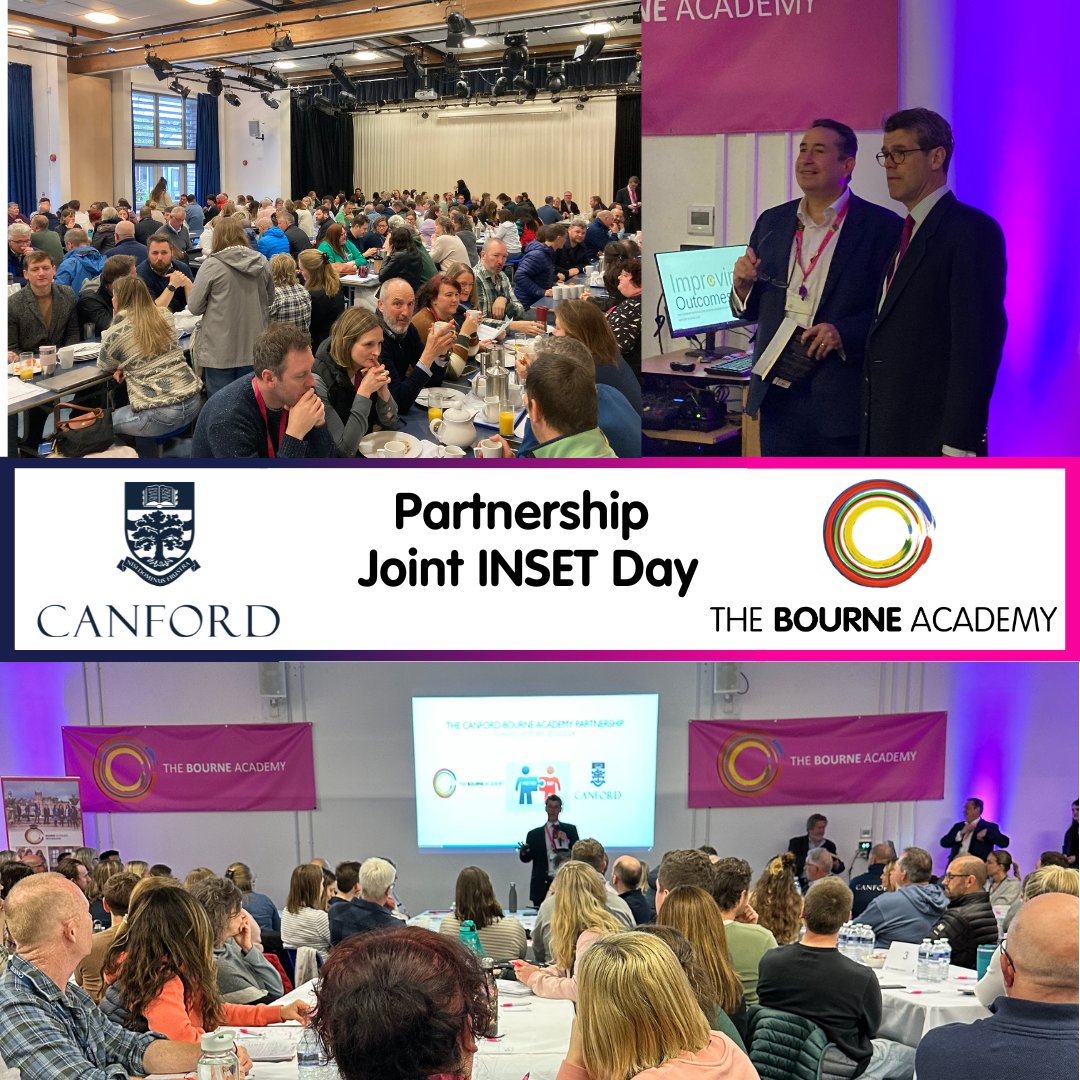 Delighted to welcome our partner, @CanfordSchool to The Bourne Academy today. Canford staff joined us for a day focusing on & celebrating the successful partnership between our two schools, providing all staff with a renewed energy and appreciation of our unique bond. @AvothMark