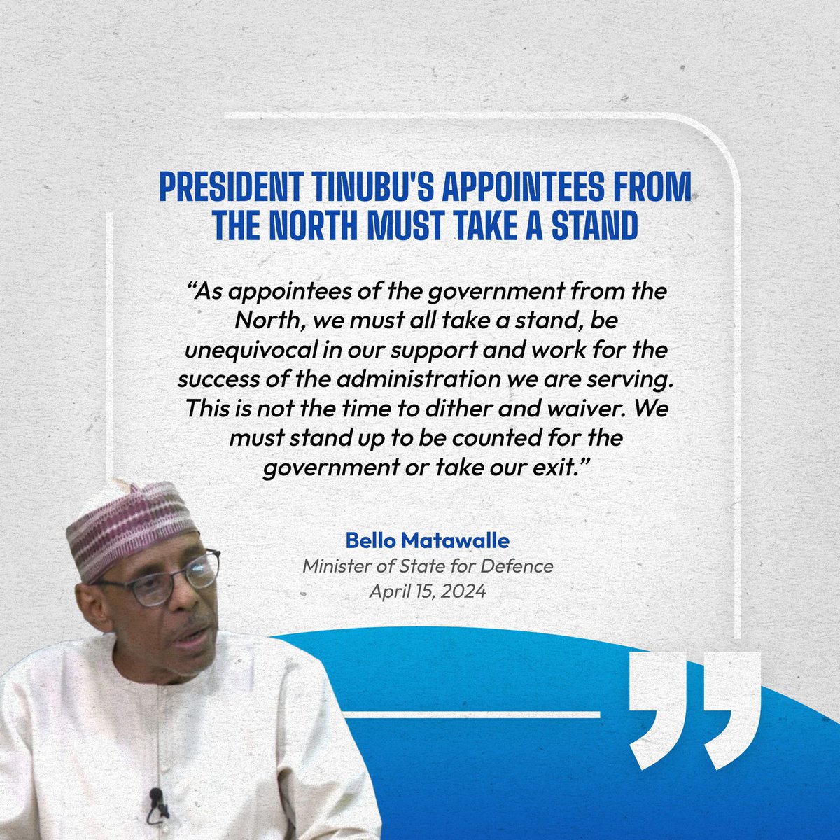 President Bola Tinubu’s Appointees From The North Must Take A Stand.