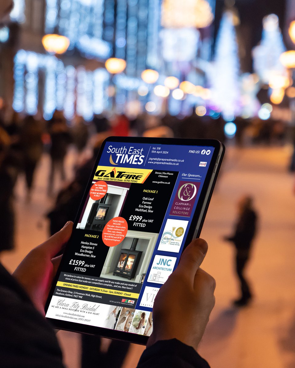 The NEW edition of South East Times is now LIVE

Click below for issue 518:
preparedmedia.co.uk/publica.../sou…

GATFire Services Sponsor our latest edition

Also featured inside our latest E-magazine
Clapham &amp; Collinge Solicitors
JNC Architecture
The VIP Shutter Co Ltd &amp; so much more.