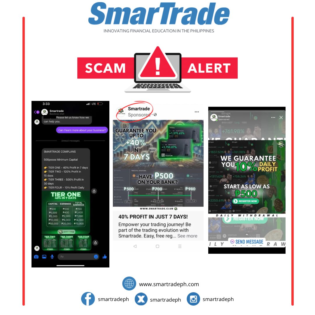 smartradeph's tweet photo. ‼️🚨⛔️Scam Alert⛔️🚨‼️ 
#beinformed  #ScamAlert https://t.co/1TBNXiQCZF