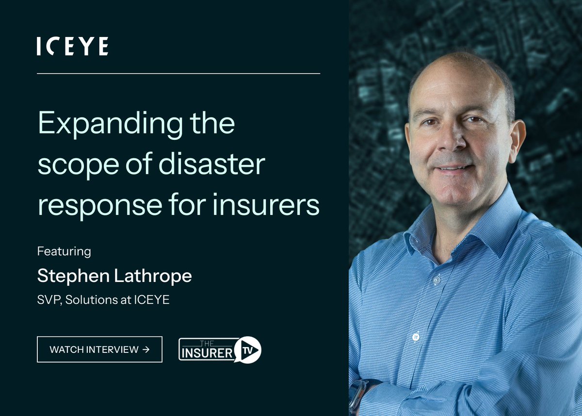 Are you curious how ICEYE's observation-driven data can support your #insurance business with better situational awareness of hurricanes or wildfires? 📽️ Watch Stephen Lathrope's interview on @_theinsurer: hubs.lu/Q02sRClP0.