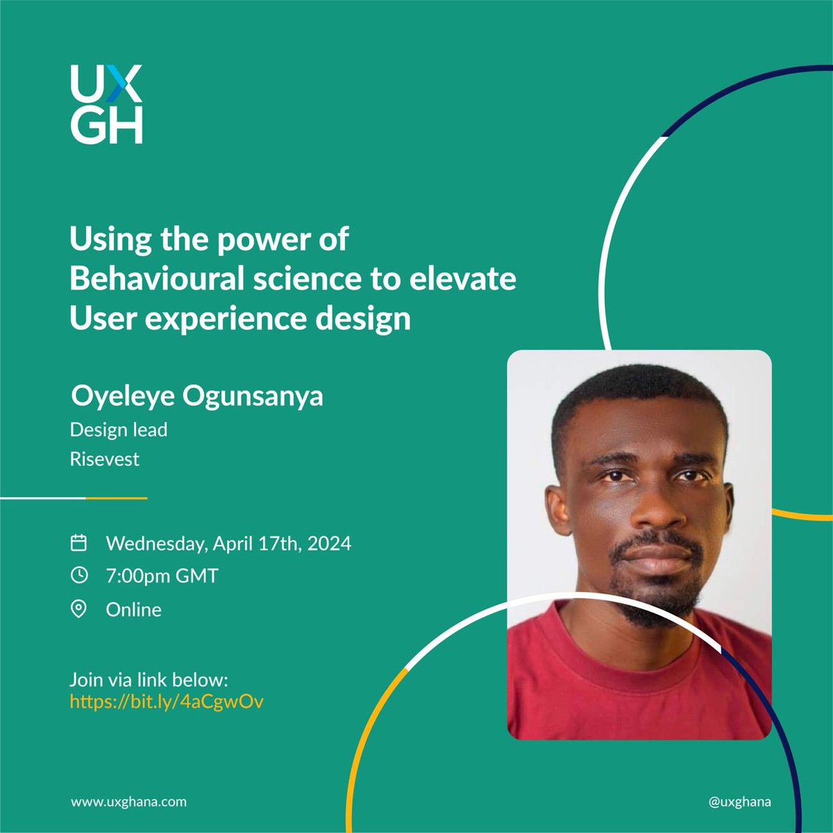 Mark on your calendar and Join our webinar via: bit.ly/4aCgwOv on using the power of behavioral science in UX design with @leyeconnect and discover how to create an interface that converts visitors into customers? #UXDesign #behavioraldesign #webinar #uxghana