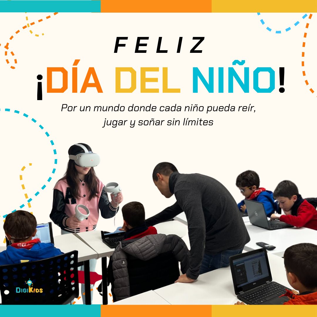 "Por un mundo donde cada niño, pueda: reír, jugar y soñar sin límites" ✨

#diadelniño #soñarsinlimites #digikids