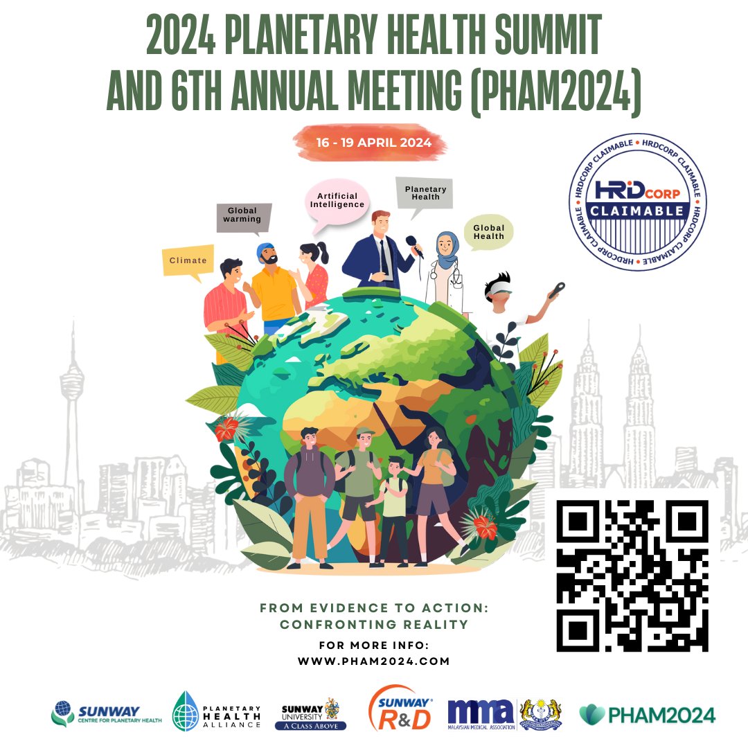 InternewsHJN's tweet photo. The 2024 Planetary Health Summit kicks off this week! @blinknot from our team is attending so if you're there please let us know so we can meet you! Scan the QR code on the image for more info and follow @pham2024 for updates! #planetaryhealth #OneHealth https://t.co/3jWTBdLku0