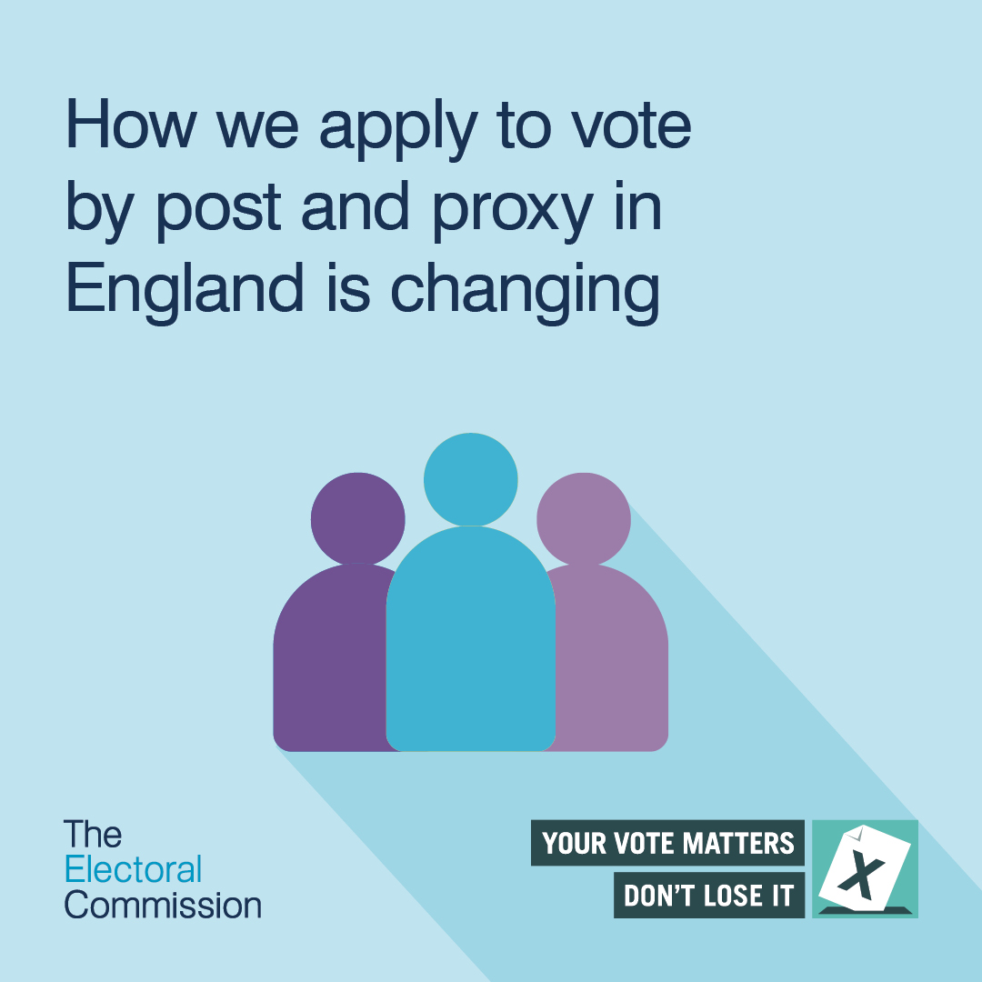 Have other people applied for you to vote on their behalf? There are now limits to how many people you can do this for. Find out more: electoralcommission.org.uk/waystovote