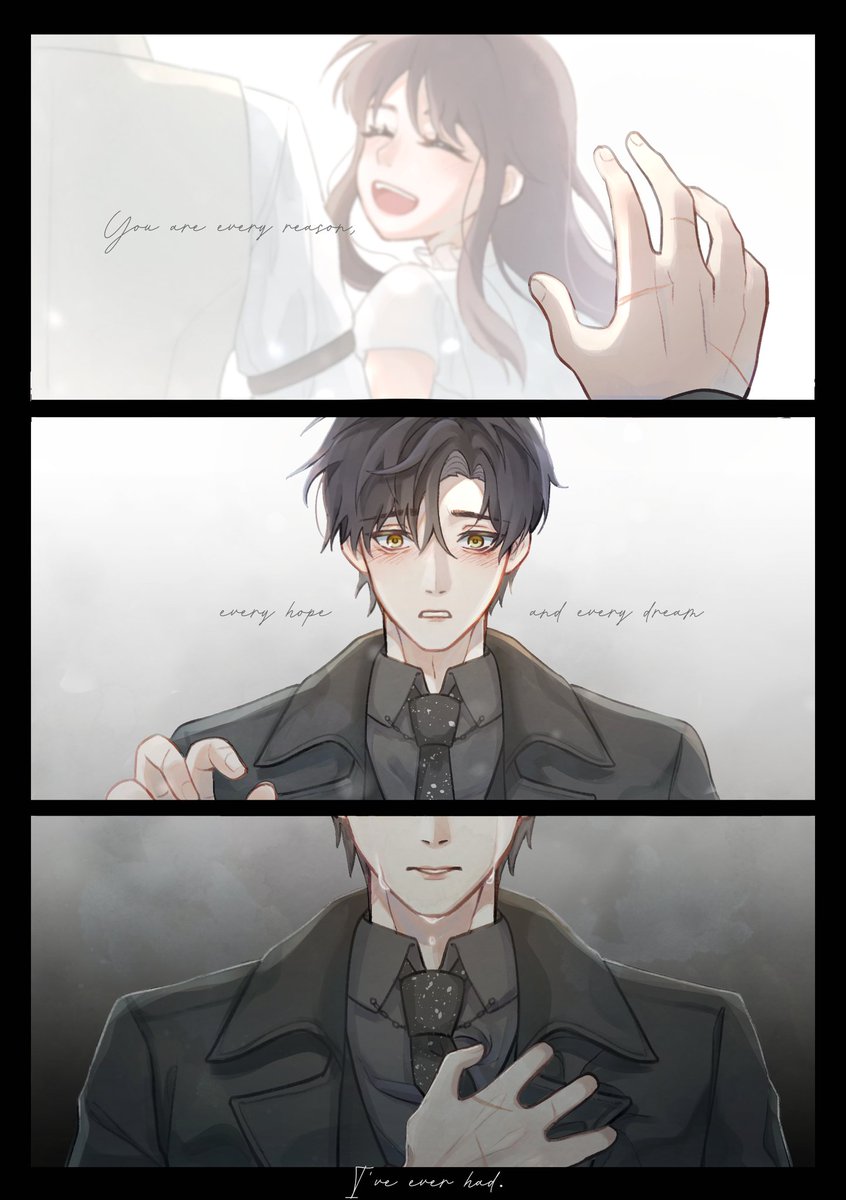 IchimiKusado's tweet image. Even though he lost his memories or couldn't remember who she was, he still fell in love with her over and over again. 
#恋と深空 #黎深 #Zayne #レイ　#LoveandDeepspace