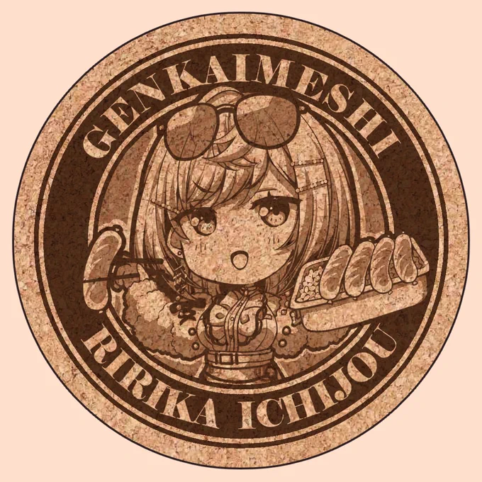 ホロクルで莉々華ちゃんのコルクコースター頒布予定です!#ホロクル#一条莉々華 