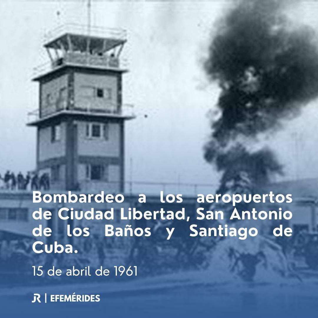 En jornada de #GironVictorioso, se recuerda en #Cuba que en 1961, preludio de la invasión a #PlayaGirón, organizada por #EEUU, 🛩 B-26 con falsas insignias 🇨🇺 en sus fuselajes, atacaron los aeropuertos de Ciudad Libertad, Santiago de los Baños y #SantiagodeCuba
#TenemosMemoria