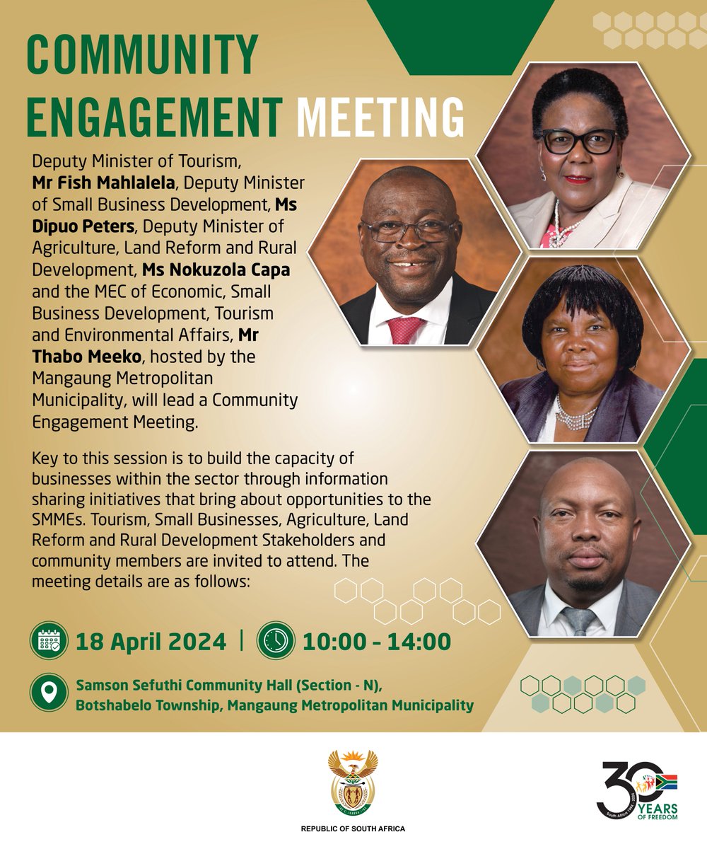 REMINDER!!! Tourism Community Engagement in the Free State Province
tinyurl.com/48yvyb6m
#WeDoTourism
#ResponsibleTourismCommunities