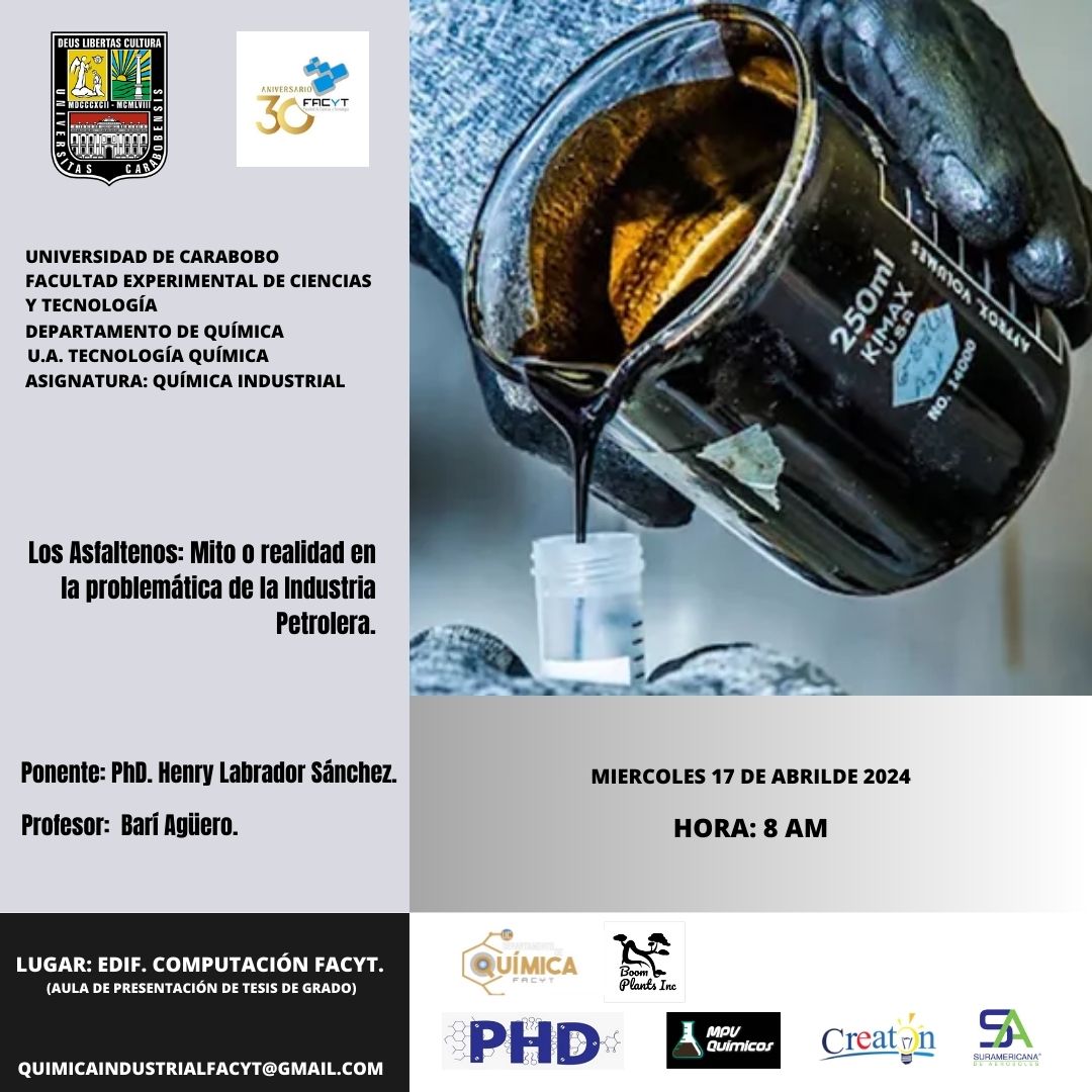 Seguimos con las charlas de la asignatura de Química Industrial.
#QuímicaFacytUC seguimos...