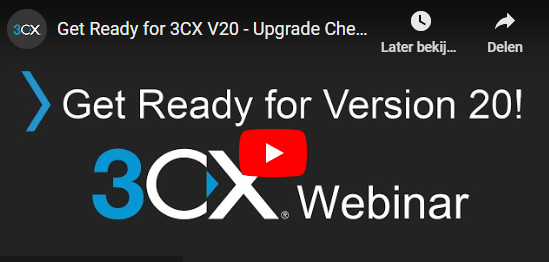 Maak je geen zorgen als je een van de 3CX V20-webinars hebt gemist! We hebben een opname voor je gemaakt. 🎉 #3cx #3cxv20 #voip support.clouddistributie.nl/portal/nl/kb/a…