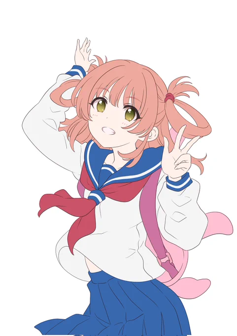 線画とベース塗りまで꜀( ꜆ᐢ. ̫.ᐢ)꜆ 