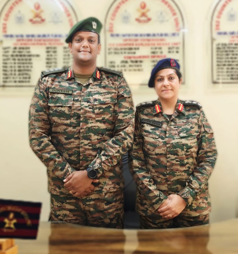 Congratulations to Col Supriya Kaushal on assuming command of CEDU at #CME, #Pune. With her husband, Col Dinesh Pophale, also commanding a unit we celebrate this power couple's professional contributions. Wishing them both continued success in serving the #ArmedForces #IndianArmy
