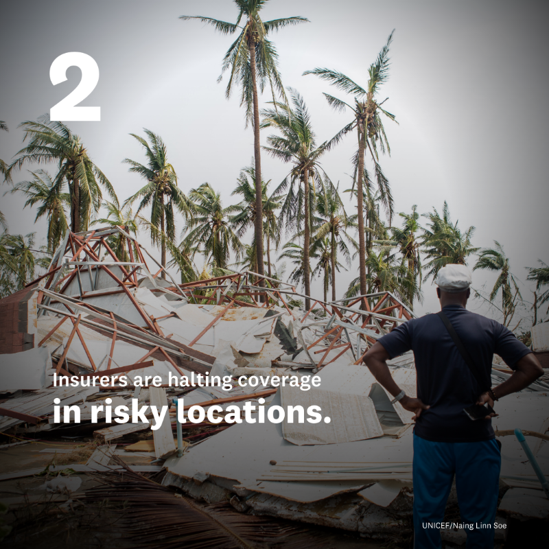 UNUEHS's tweet photo. Risks & damages from extreme weather due to climate change are rising. In some areas insurance is becoming out of reach.
@UNUEHS #InterconnectedRisks report names uninsurability as one #RiskTippingPoint.
Check out 5β£ things you should know about uninsurability!