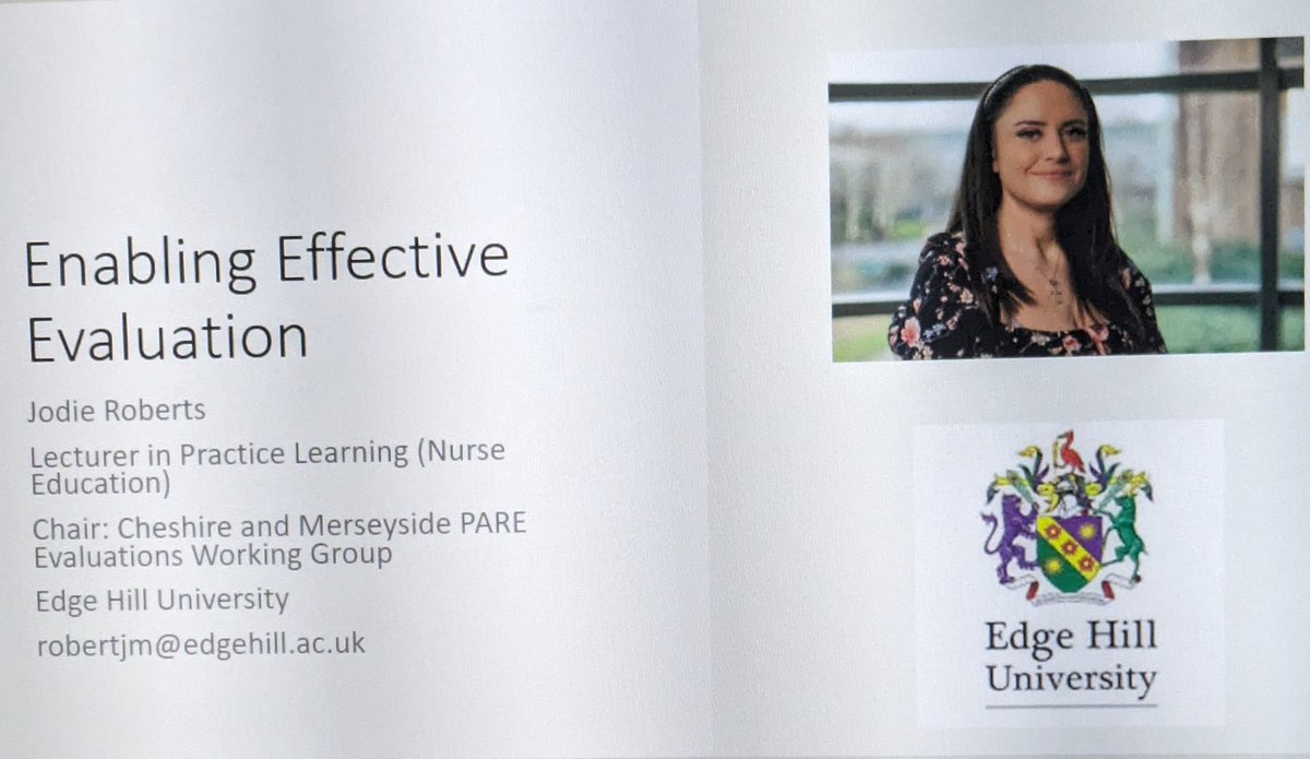 Thanks to the Nurse Education team @AlderHey for inviting me in to talk about enabling effective evaluation for their Nurse Educator development day! Showcasing some of our regional work for quality assurance in practice learning! @EHU_FHSCM