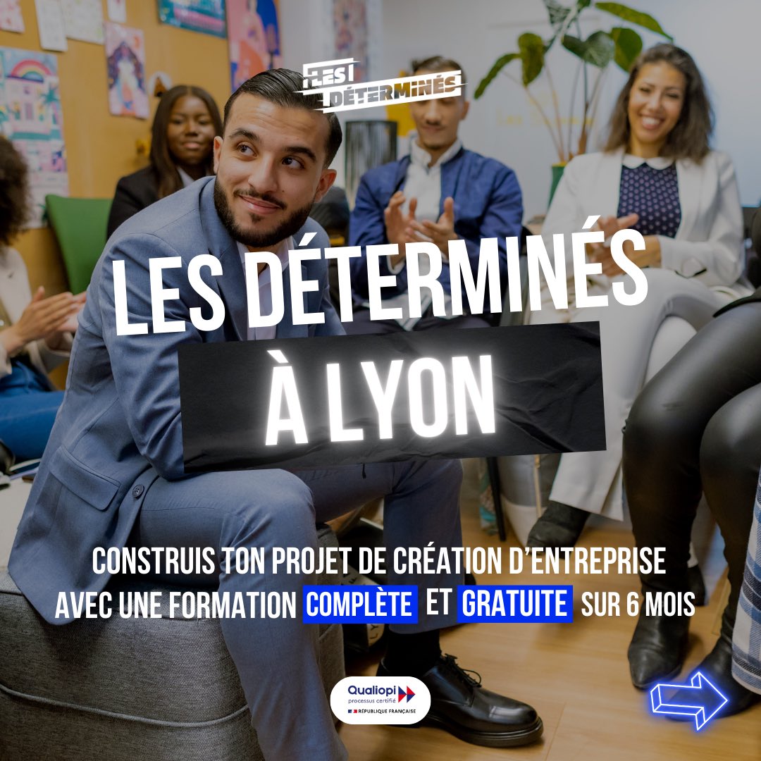 RafikAtba's tweet photo. Il reste UNE semaine pour candidater à la nouvelle promotion lyonnaise des Determinés ! 

@LesDetermines t’offre la possibilité de construire ton projet à l’aide d’une formation complète et gratuite sur 6 mois ! 
@mousscama 
Inscrit toi avant le 23 Avril : https://t.co/9B5b2uPHHE https://t.co/ThgysmqLpF
