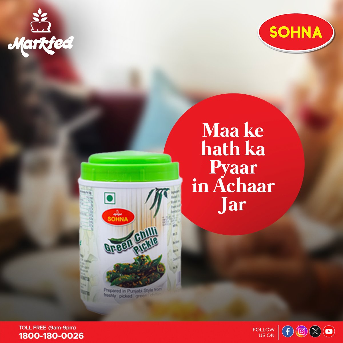 Unleash the Love, Unseal the Jar! SOHNA Chilli Pickle - A Taste of Home, Packed with Love. 🌶❤ To purchase Markfed SOHNA Products, please check the link given: bit.ly/3IOvqoo #SOHNA #SOHNAMarkfed #Punjab #SohnaLoveInAJar #pickles #mangopickle #chillipickle #TastyTreat