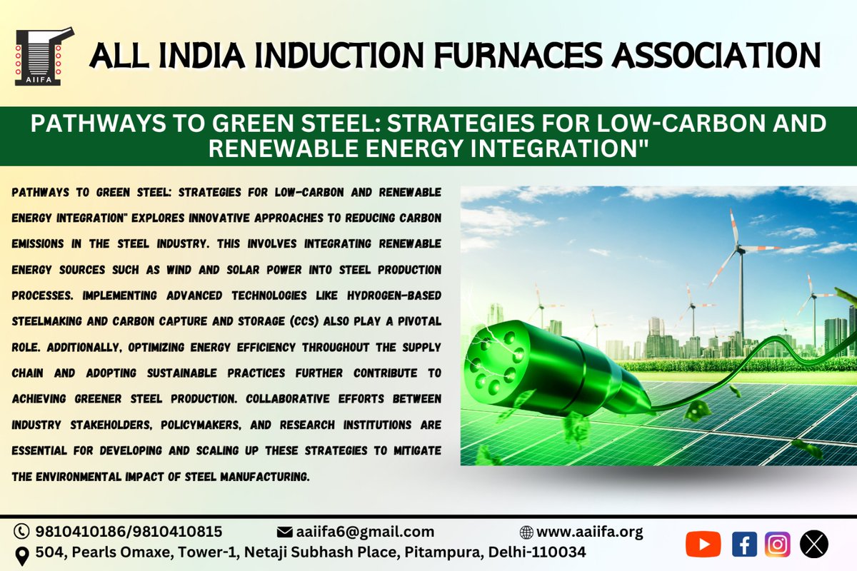 Pathways to Green Steel: Strategies for Low-Carbon and Renewable Energy Integration.

#greensteel #lowcarbon #steelmanufacturing