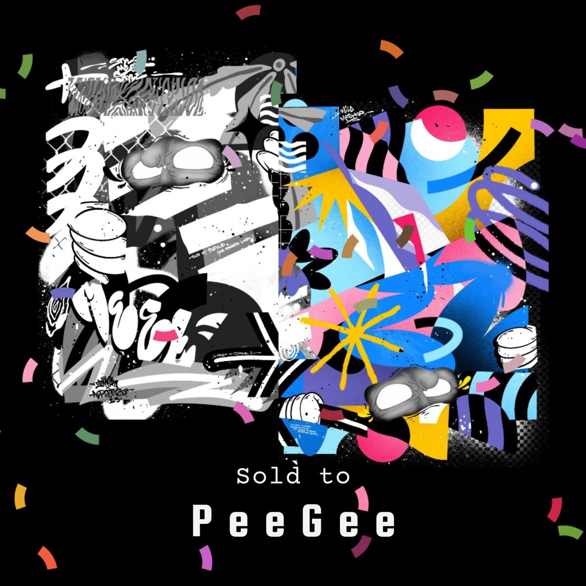 ‘Meet in Style’ collab w/ <a href="/alpojoys/">alpojoys</a> 
Sold to the one and only @PeeGee__ via auction 🖤🔥
Congratulations!!

Big thanks and much love for your support and choosing our piece to be a part of your collection. Also thanks to all friends for the incredible support and love 🙏🏻🖤