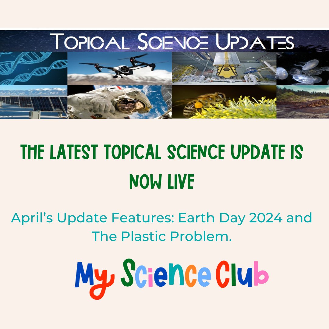 The latest Topical Science Updates is now available to download for FREE here bit.ly/TSU2404 This update is all about #EarthDay and this year's #planetsvsplastics theme. This is our small way of supporting @EarthDay and helping raise the issues of plastic.