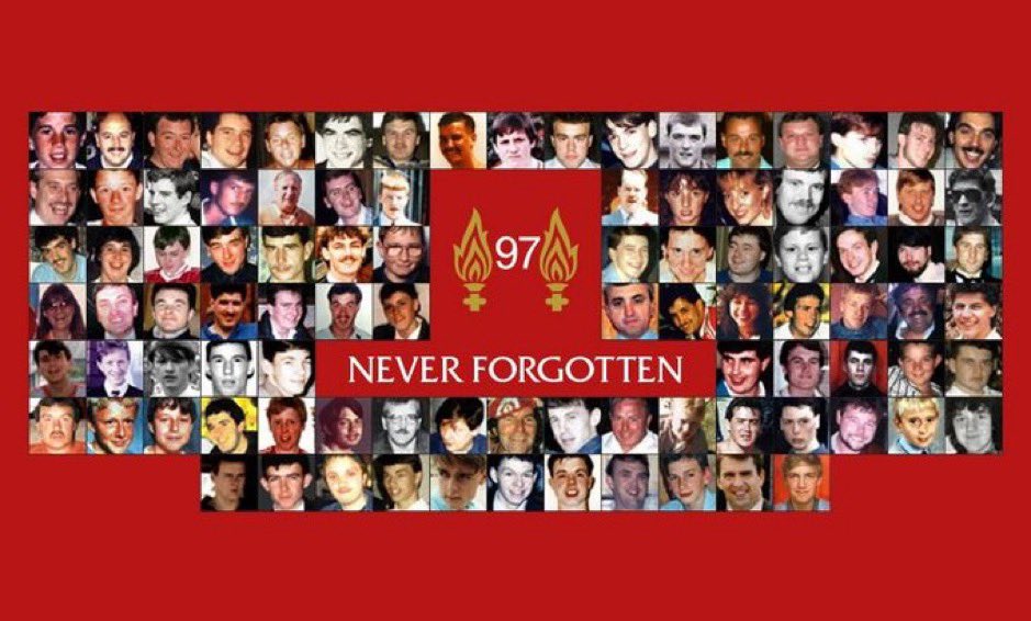 spiritofshankly's tweet photo. Today, on the 35th anniversary, our thoughts are with all those affected by the tragedy at Hillsborough and the 97 fans who will never be forgotten #Hillsborough #Justice #JFT97 #YNWA ❤️ https://t.co/vYt3PrvCDi