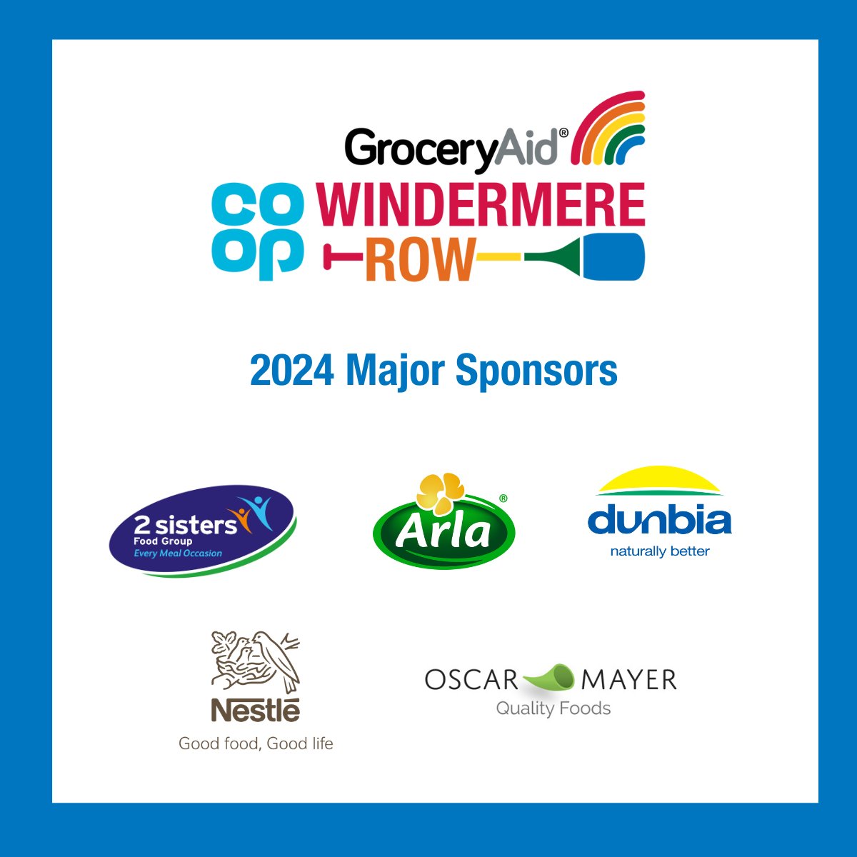 Just over two weeks to go until our sell-out event, the @Coopuk Windermere Row. Big thank you to our major sponsors: 2 Sisters Food Group, Arla, Dunbia, Nestle and Oscar Mayer. See more information about the event here: ow.ly/SLY450R32jy