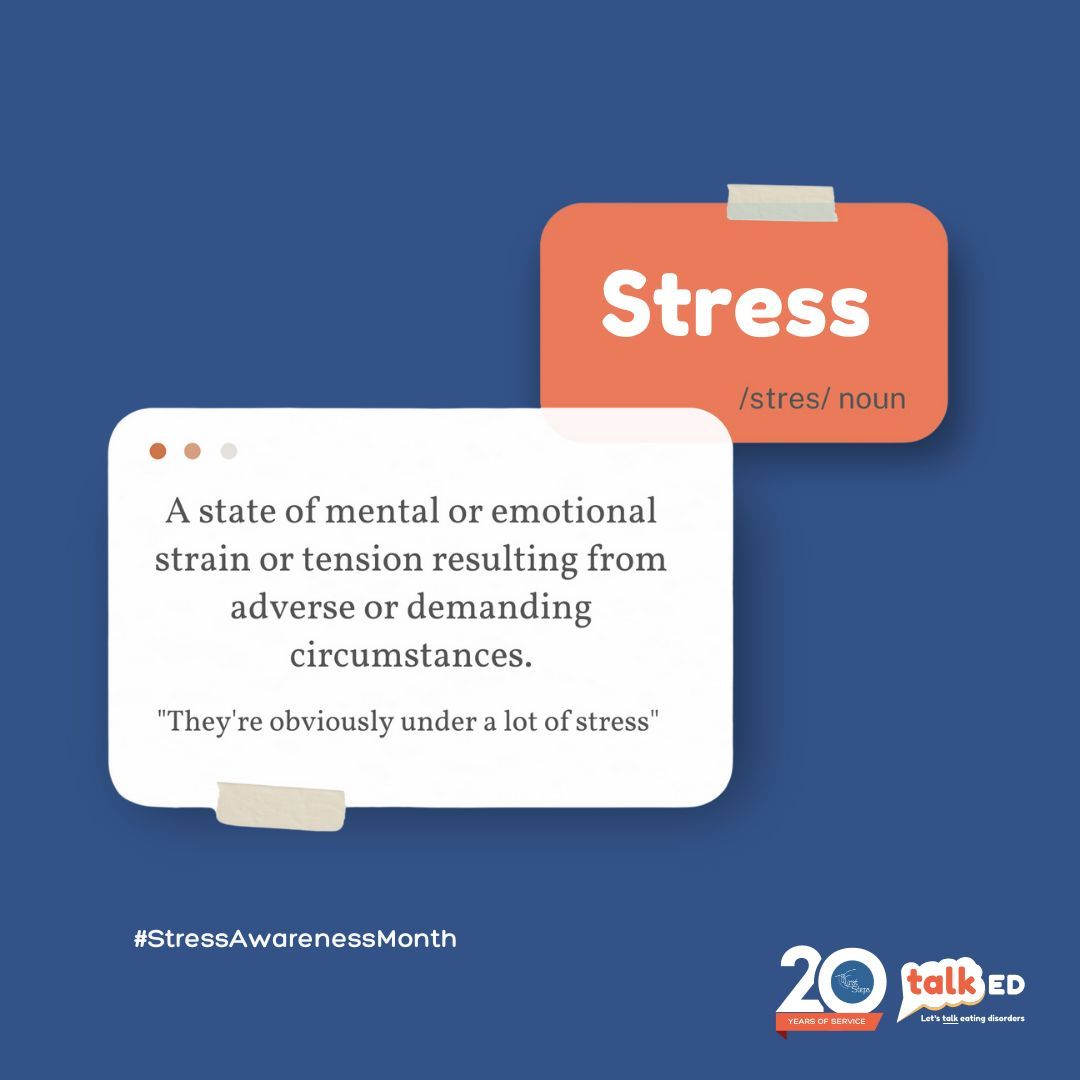 High levels of stress can significantly impact eating behaviors, potentially worsening existing eating disorders. It's important to be aware of how stress can influence our relationship with food during #StressAwarenessMonth. If you are struggling, know that help is available.