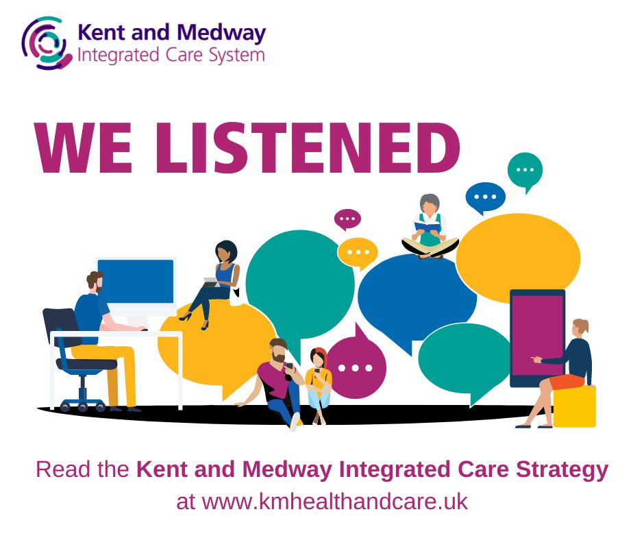 The Kent and Medway Integrated Care Strategy has been published. 

Find out how we listened to your views: ow.ly/Uhqo50RajQt

#TogetherWeCan #KMIntegratedCareStrategy